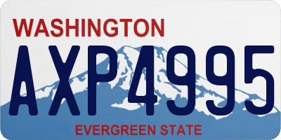 WA license plate AXP4995