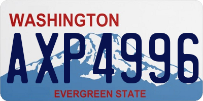 WA license plate AXP4996