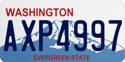 WA license plate AXP4997