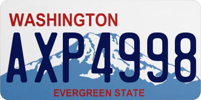 WA license plate AXP4998