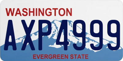 WA license plate AXP4999