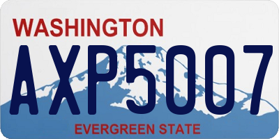 WA license plate AXP5007