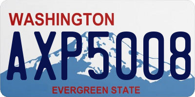WA license plate AXP5008
