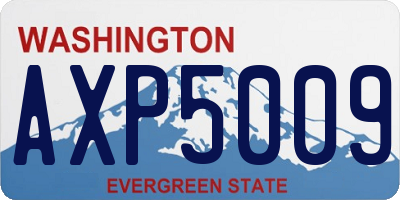 WA license plate AXP5009