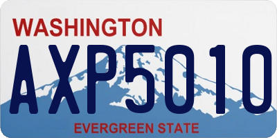 WA license plate AXP5010