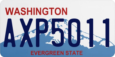 WA license plate AXP5011