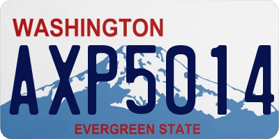 WA license plate AXP5014