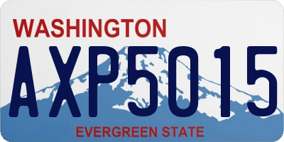 WA license plate AXP5015