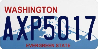 WA license plate AXP5017