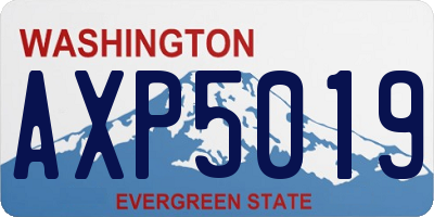 WA license plate AXP5019