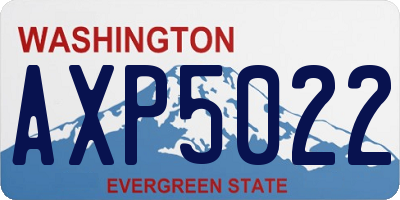 WA license plate AXP5022