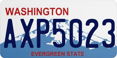 WA license plate AXP5023