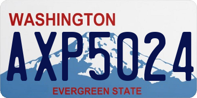 WA license plate AXP5024