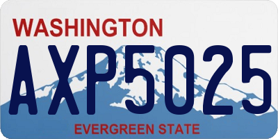 WA license plate AXP5025