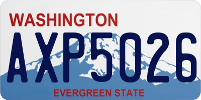WA license plate AXP5026