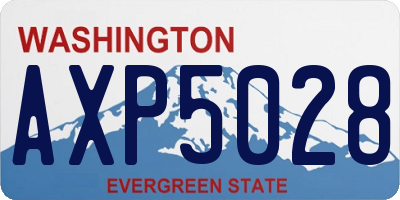 WA license plate AXP5028