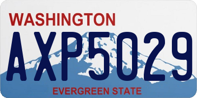 WA license plate AXP5029