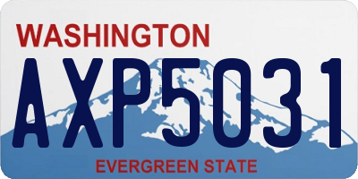 WA license plate AXP5031