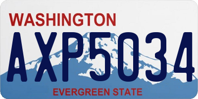 WA license plate AXP5034