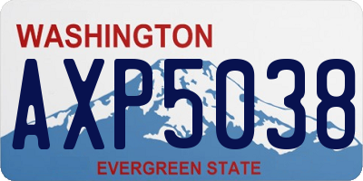 WA license plate AXP5038