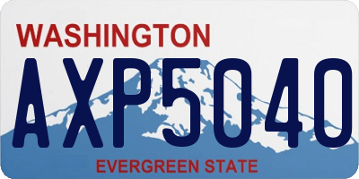 WA license plate AXP5040