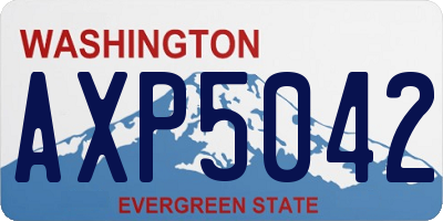 WA license plate AXP5042