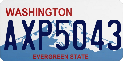 WA license plate AXP5043