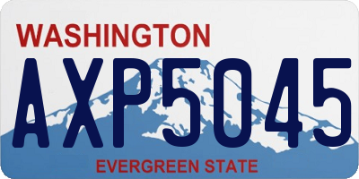 WA license plate AXP5045