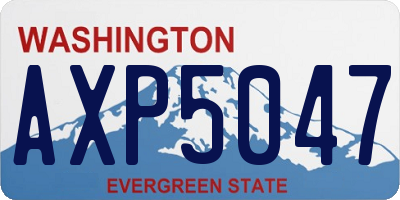 WA license plate AXP5047