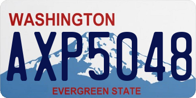 WA license plate AXP5048