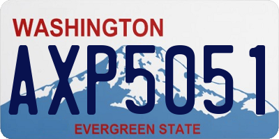 WA license plate AXP5051