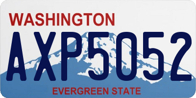 WA license plate AXP5052