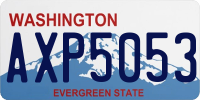 WA license plate AXP5053