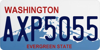 WA license plate AXP5055