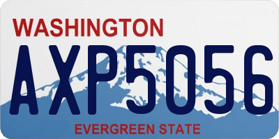 WA license plate AXP5056