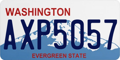 WA license plate AXP5057