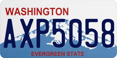 WA license plate AXP5058