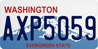 WA license plate AXP5059
