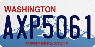 WA license plate AXP5061