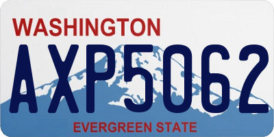 WA license plate AXP5062