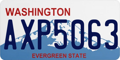 WA license plate AXP5063
