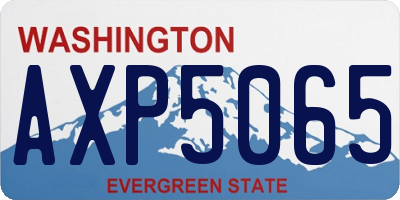 WA license plate AXP5065