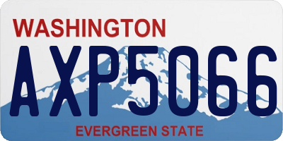 WA license plate AXP5066