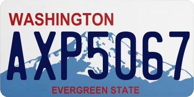 WA license plate AXP5067