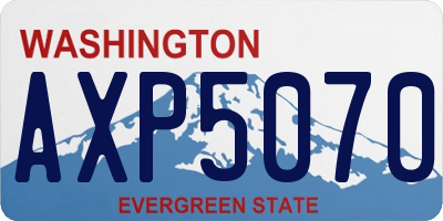 WA license plate AXP5070