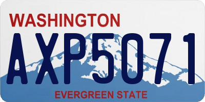 WA license plate AXP5071