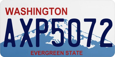 WA license plate AXP5072