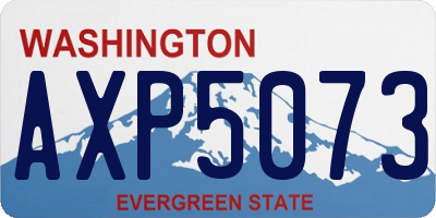 WA license plate AXP5073