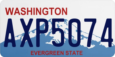 WA license plate AXP5074