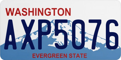 WA license plate AXP5076